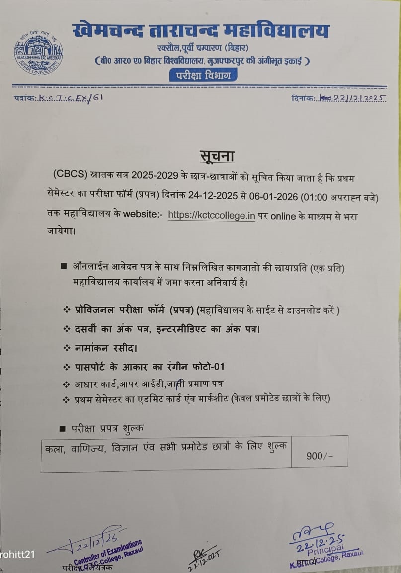 Examination Guidelines